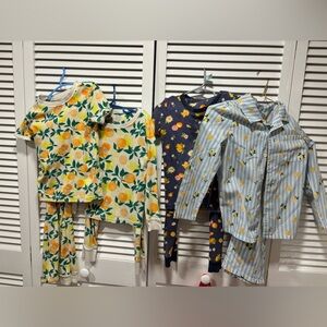 Bundle of 4 old navy citrus PJs